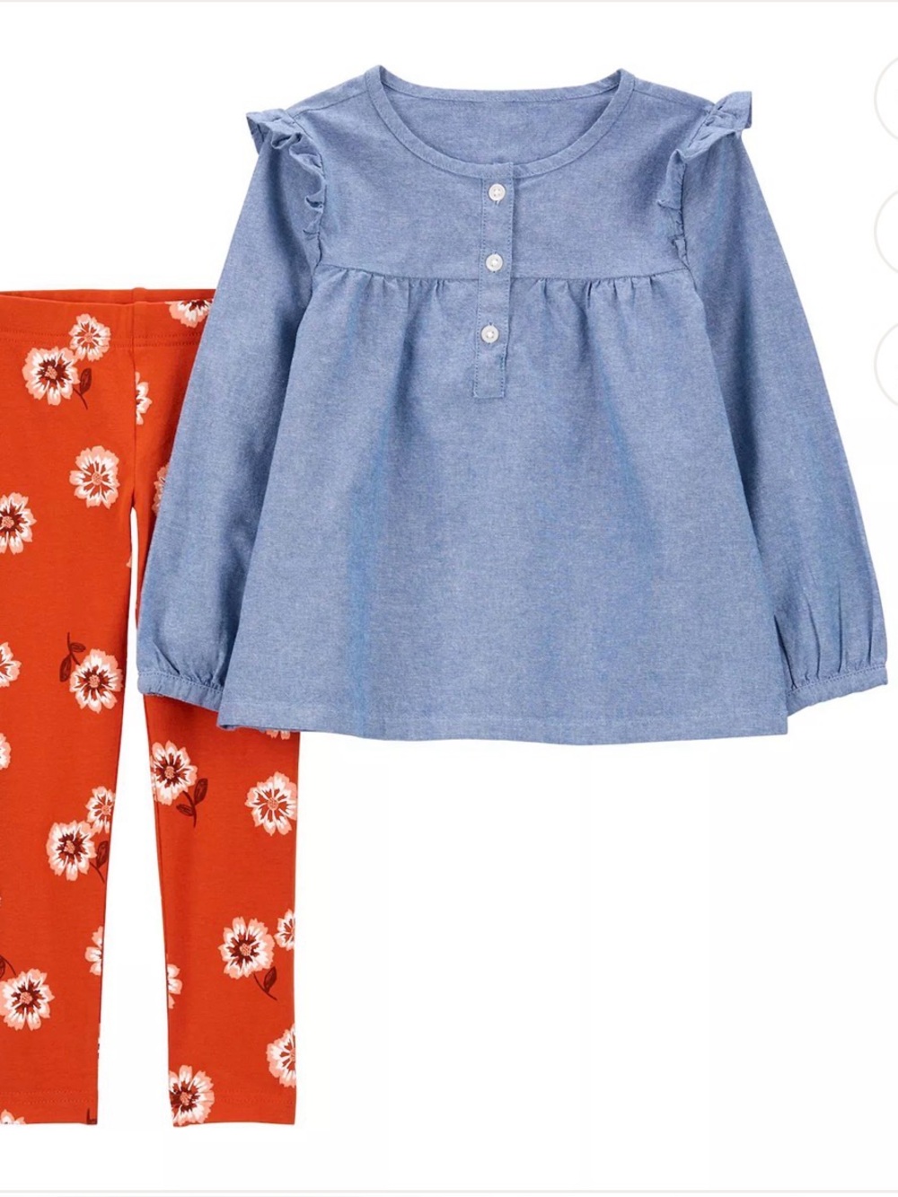 Carter's Baby 2-Piece Chambray Top & Legging Set